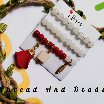 Red & white Pack of 3