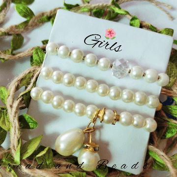 Girls Pearl Bracelate