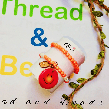 Orange face bracelet
